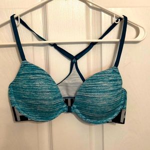 Teal Marled PINK Bra